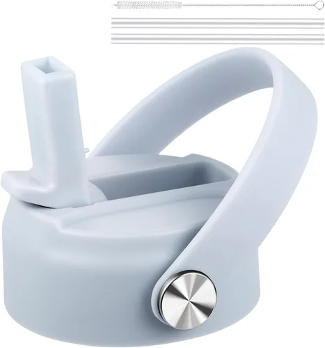 Vista 12 de FLORAPELL Tapa de popote para botellas de agua de boca ancha Hydro Flask, tapas superiores con popote compatible con Hydro Flask de 32 y 40 onzas