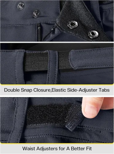 Vista 4 de ARSUXEO Pantalones cortos de ciclismo para hombre, pantalones cortos de ciclismo de montaña, pantalones cortos de MTB de ajuste holgado con cintura