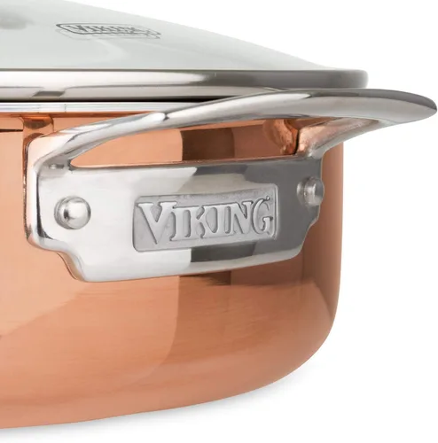 Vista 6 de Juego de utensilios de cocina de cobre de tres capas de Viking de 13 piezas