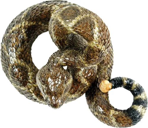Vista 3 de Michael Carr Designs Western Diamondback Rattlesnake L - Figura de serpiente para exteriores, para jardines, patios y césped (80057), color marrón