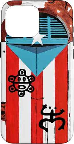 Vista 19 de Funda con diseño de bandera de Puerto Rico Coqui Sun Taíno, Boricua Pride Cover Case para iPhone 17