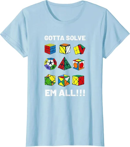 Vista 28 de Competitive Puzzle Cube Gotta Solve Em All Speed Cubing T-Shirt Asphalt Grey