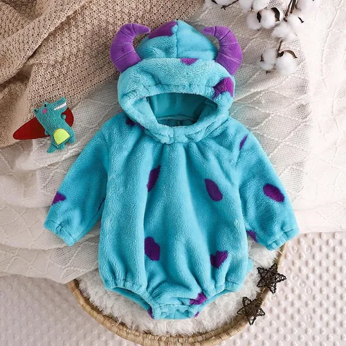 Vista 2 de Thorn Tree Disfraz de Halloween para bebé, niño, niña, con capucha, unisex, ropa de otoño e invierno Azul