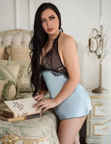 Vista 2 de ohyeah Plus Size Babydoll Lingerie for Women Lace Sleepwear Halter Nightwear V Neck Chemise Satin Silk Nightgowns