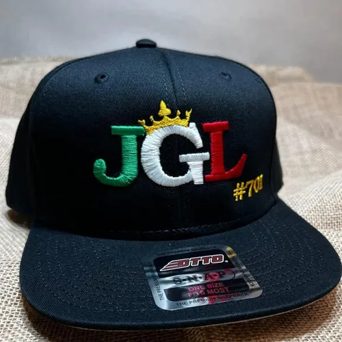 Vista 3 de ayshe JGL Gold Crown Hat, México JGL Negro el Chapo Gorra Snapback, Negro
