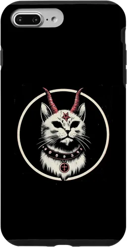 Vista 12 de Funda para iPhone 17 de Baphomet Satánico Oculto de Gato del Diablo