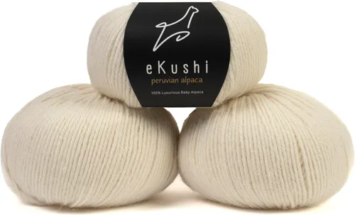 Vista 92 de 100% Hilo de Alpaca Baby para Tejer y Ganchillo - 1 Cono de Hilo Premium DK - Ligero, Hipoalergénico y Térmico Hecho en Perú - Ideal para Proyectos