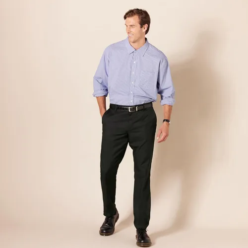 Vista 7 de Tienda Essentials - Pantalón de vestir de corte ajustado y diseño frontal plano para hombre