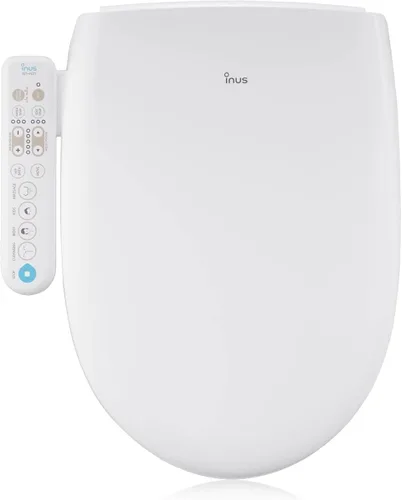 Vista 10 de Inus R32 - Asiento de inodoro eléctrico con calefacción y bidé alargado, agua caliente, asiento de inodoro de bidé con agua caliente de lujo
