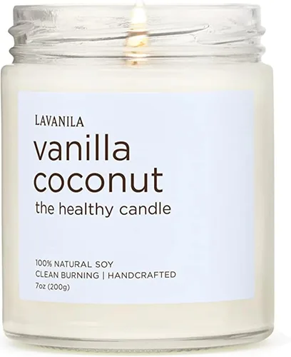 Vista 12 de Lavanila Vela de soja natural perfumada de vainilla pura (paquete de 1) – Hecho a mano, combustión limpia de 50 horas de tiempo de combustión, 7