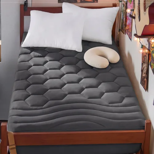 Vista 11 de Bedsure Protector de colchón beige individual XL – Cubrecolchón suave para dormitorio universitario, protector de cama individual extra largo