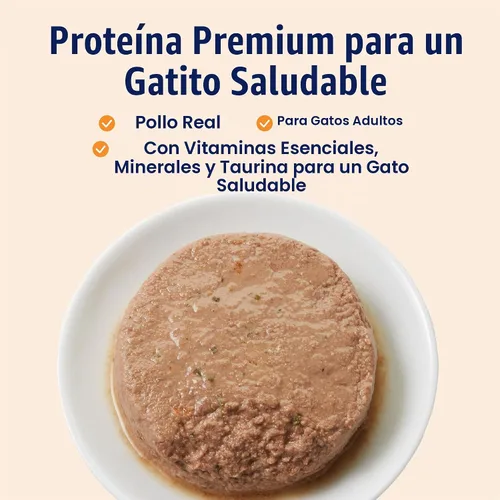 Vista 2 de Solid Gold Comida Húmeda Paté Sabor Festín - Paquete de Muestra de 3 Unidades - Comida enlatada para gatos hecha con pollo real - Sin granos