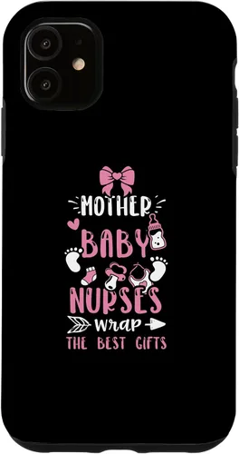 Vista 5 de iPhone 15 Nurse: Mother Baby Nurses Wrap The Best Gifts - Funda para bebé niña