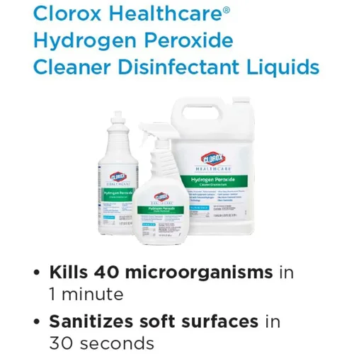 Vista 4 de Clorox Healthcare Peróxido de Hidrógeno Limpiador Desinfectante Tira Superior, 32 Onzas