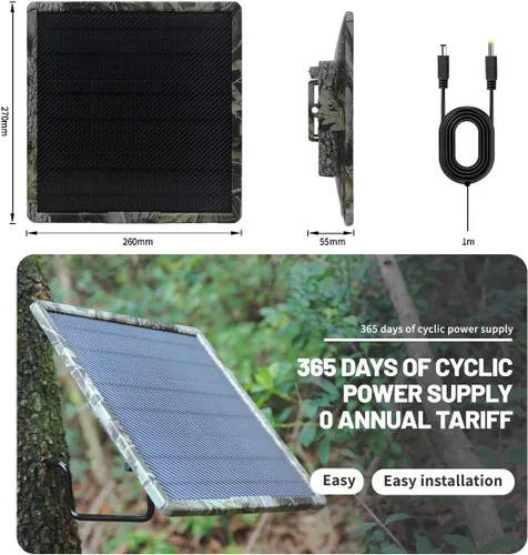 Vista 6 de Impermeable colorido 25000mAh gran capacidad Solar Power Pack 20W Tipo-C carga rápida panel solar para la cámara de seguridad del sendero salvaje