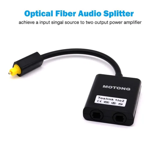 Vista 4 de MOTONG Toslink - Adaptador divisor de audio óptico digital, 1 en 2 salidas