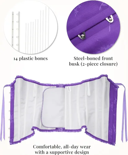 Vista 148 de SZIVYSHI Corsé para mujer, lencería moldeadora, body con cintura de encaje