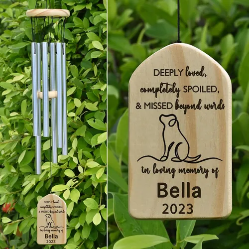 Vista 17 de Jocidea - Campanillas de viento personalizadas para gatos en memoria de gato, regalo por pérdida de gato, regalo de condolencia de mascota, regalo