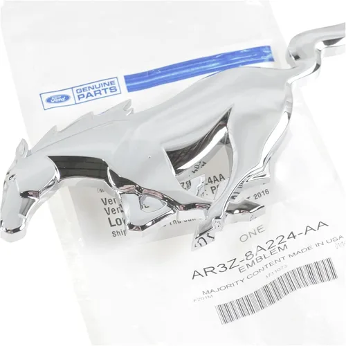Vista 3 de Emblema cromado montado en rejilla compatible con Ford Mustang 2010-2014