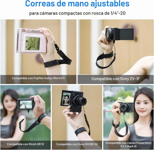 Vista 2 de Correa de mano universal de liberación rápida para cámara de acción sin espejo DSLR Gimbal