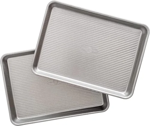 Vista 18 de USA Pan - Bandeja para hornear antiadherente de acero aluminizado para rollos de gelatina