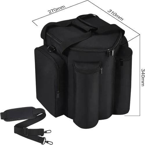 Vista 12 de Estuche de transporte Bolso portátil Estuche de viaje Compatible con Bose S1 Pro+ / S1 Pro Altavoz Bluetooth portátil y micrófono (Negro)