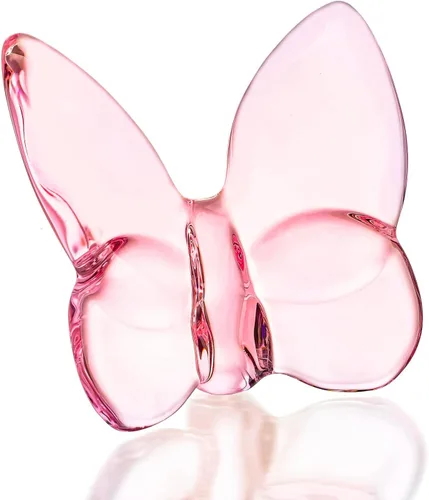 Vista 13 de kanpura Figura de mariposa de cristal azul, figura de mariposa voladora, adorno de mariposa de cristal, animal de cristal coleccionable