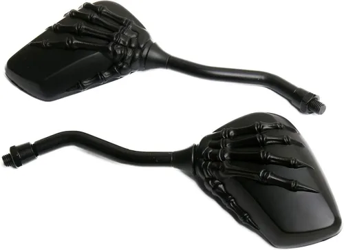 Vista 3 de Espejos traseros de motocicleta con calavera negra 3D compatible con Yamaha Stratoliner S XV1900CTSES 2014