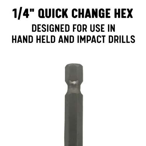 Vista 4 de Drill America - Broca de cambio rápido de 1/2" con vástago hexagonal de cobalto, serie COHEX