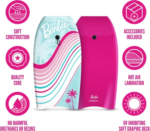 Vista 4 de Barbie™ Signature - Bodyboard de 36 pulgadas de Wavestorm Cubierta superior gráfica con parte inferior lisa de alta densidad para niños