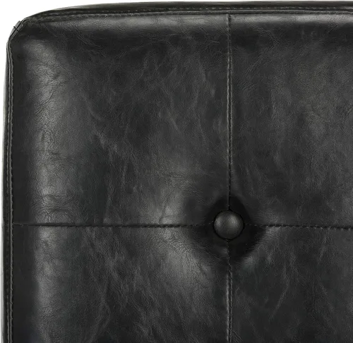 Vista 4 de Safavieh Home Walsh - Silla auxiliar de piel sintética negra y cromada