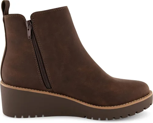 Vista 4 de CUSHIONAIRE Botas de cuña Ilena para mujer + espuma viscoelástica, anchos disponibles, Negro