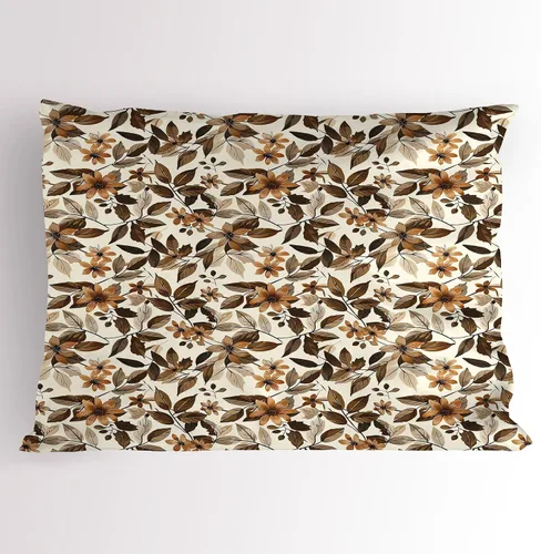Vista 36 de Lunarable Juego de 2 fundas para almohada de otoño, tema vintage otoñal con estilo granja, ilustración de flores silvestres, artículo de cama