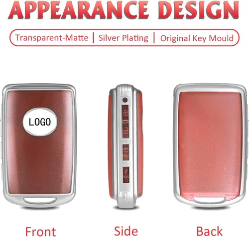 Vista 3 de Funda de TPU suave para llavero compatible con Mazda 3/3 Hatchback, CX-5, CX-30, CX-10 2/3/4 botón sin llave con control remoto (rojo mate) 360