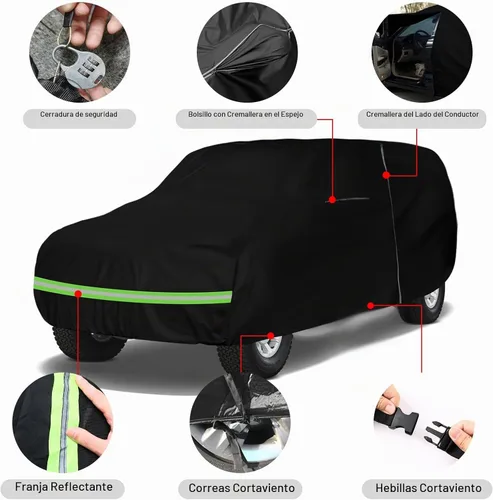 Vista 2 de Funda impermeable de 6 capas para automóvil de repuesto para Jeep Grand Cherokee 1993-2010 93-10 Grand Cherokee