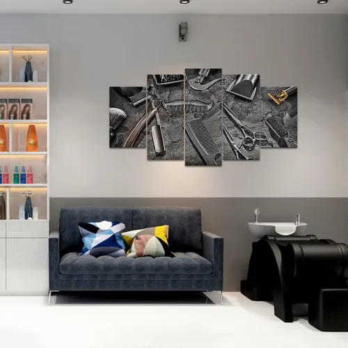 Vista 3 de Artmyharbor Barbería Imágenes Decoración de pared Salón Arte Barbería Accesorios
