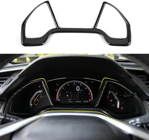 Vista 15 de Calcomanías de cubierta de altavoz de pilar para Honda Civic 2016 2017 2018 2019 2020 2021 10ª generación Accesorios ABS fibra de carbono pegatinas