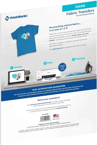 Vista 2 de Printworks - transferencias de impresiones por inyección de tinta, para camisetas oscuras
