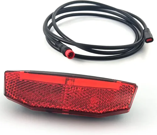 Vista 7 de Ebike Rear Tail Light,Ebike 6V-60V LED Riding Tailight,Motorcycle Led Light Equipment Waterproof Connector for Electric Bike Accessories