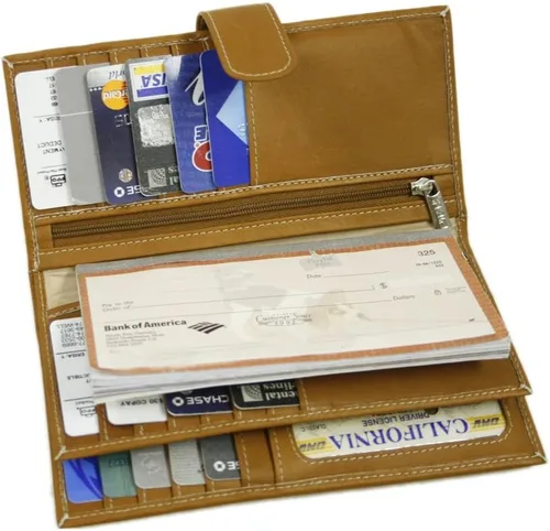 Vista 2 de Piel Leather Cartera multitarjeta Saddle talla única Cartera multitarjeta