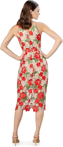 Vista 3 de Dress the Population Vestido midi ajustado Aurora para mujer
