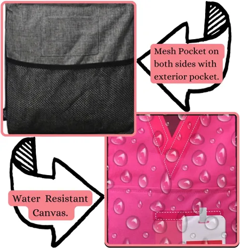 Vista 333 de NGIL Bolsa de comestibles reutilizable extra grande plegable de gran tamaño para comestibles, almacenamiento, picnic, playa, Estampado