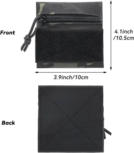 Vista 7 de Qavctw Tactical Admin Pouch Bag with Hook and Loop Tool Storage Bag Snack Pouch Candy Bag Hanging Pouches Backpack Accessory Pouch