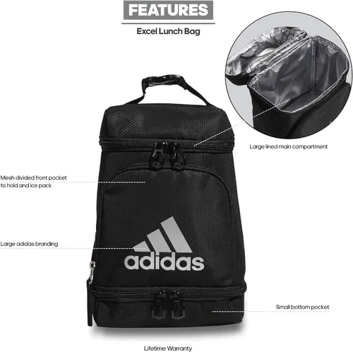 Vista 3 de adidas Excel Bolsa de almuerzo aislada Bolsa de almuerzo aislada Excel