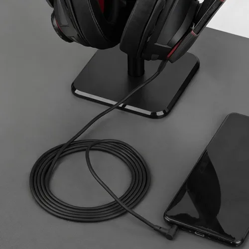 Vista 6 de GEEKRIA Cable de audio compatible con auriculares Sennheiser Game One, Game Zero, PC 373D, GSP 350, GSP 500, auriculares GSP 600, cable estéreo