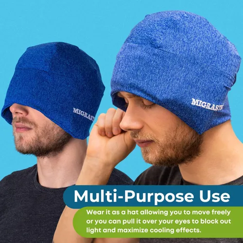 Vista 8 de Basic Vigor Migrastil Crema calmante para cuello y hombros y MigraFreeze Deluxe MigraFreeze - Sombrero de cabeza para migraña
