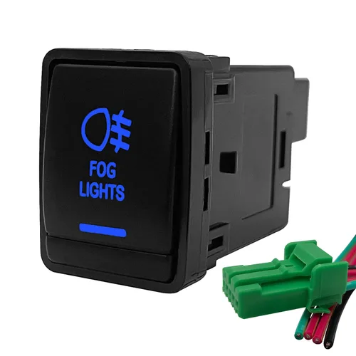 Vista 8 de Interruptor de botón para compresor de aire azul de 12 V para Nissan Qashqai Pathfinder R52 Navara NP300 X-Trail T32 Interruptor de consola