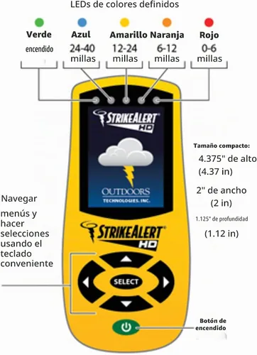 Vista 3 de Detector de rayos personal StrikeAlert HD
