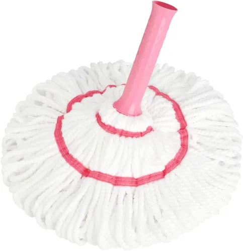 Vista 9 de Trapeador giratorio para limpieza de suelos, mango largo de 57 pulgadas de largo, trapeador de microfibra resistente para trapear en azulejos