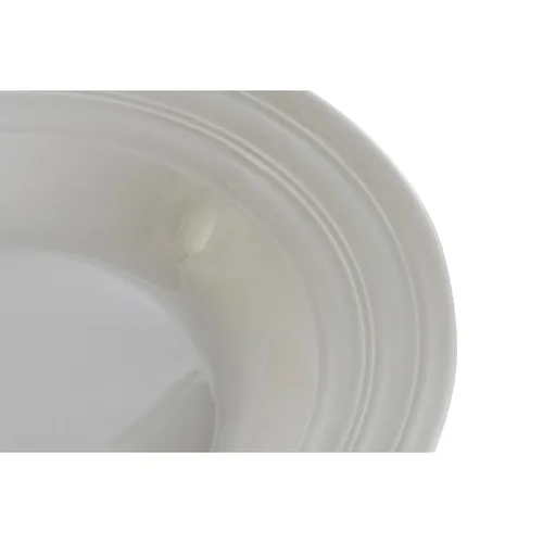Vista 3 de Plato Hondo DKD Home Decor Blanco Porcelana 20 x 20 x 3 cm
